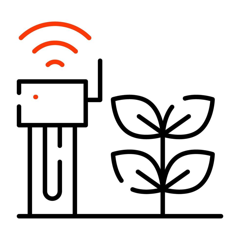 A premium download icon of smart agriculture vector