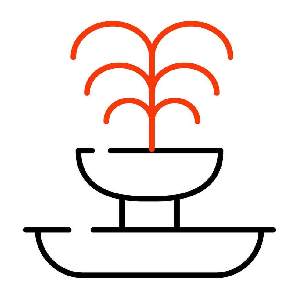 A trendy design icon of fountain vector