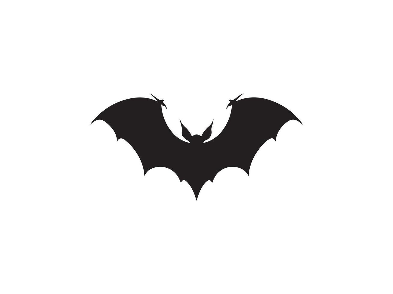 Bat icon isolated on white background. Vector illustration.