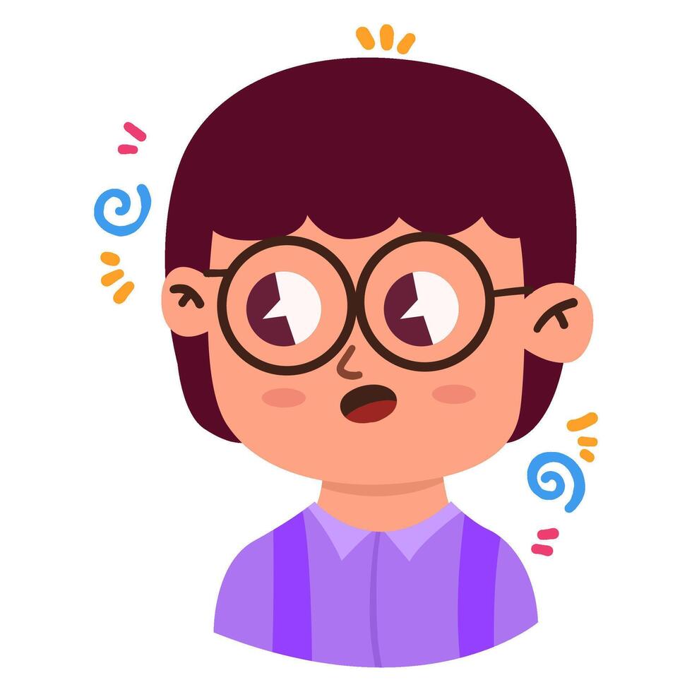 Cute Avatar Boy  Illustration , for web, cover book, sticker, etc vector