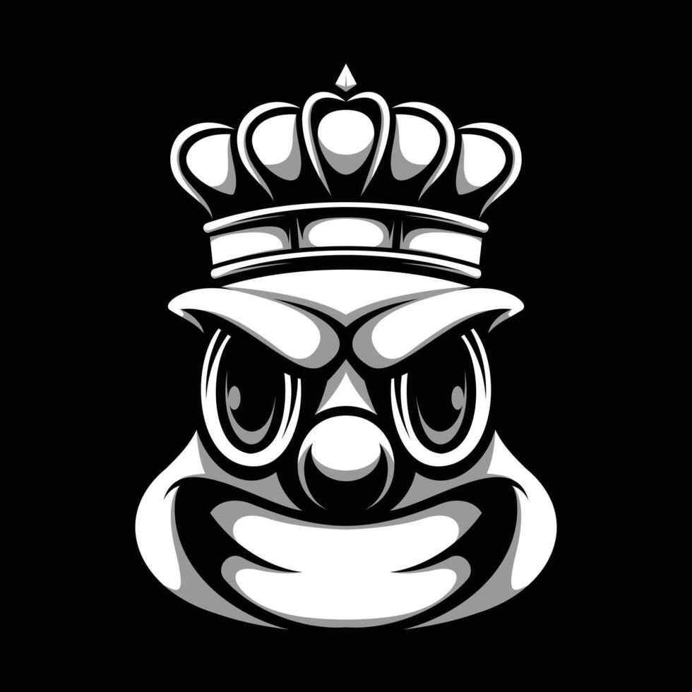 Clown Crown Black and White vector