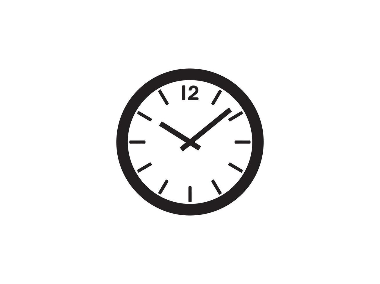 Clock icon isolated on white background. Time icon. Vector illustration.