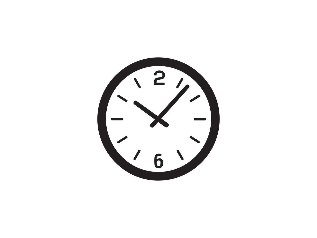Clock icon isolated on white background. Time icon. Vector illustration.