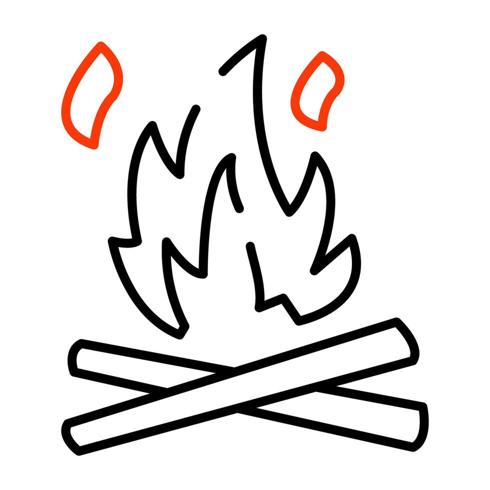 An icon design of wood burning vector