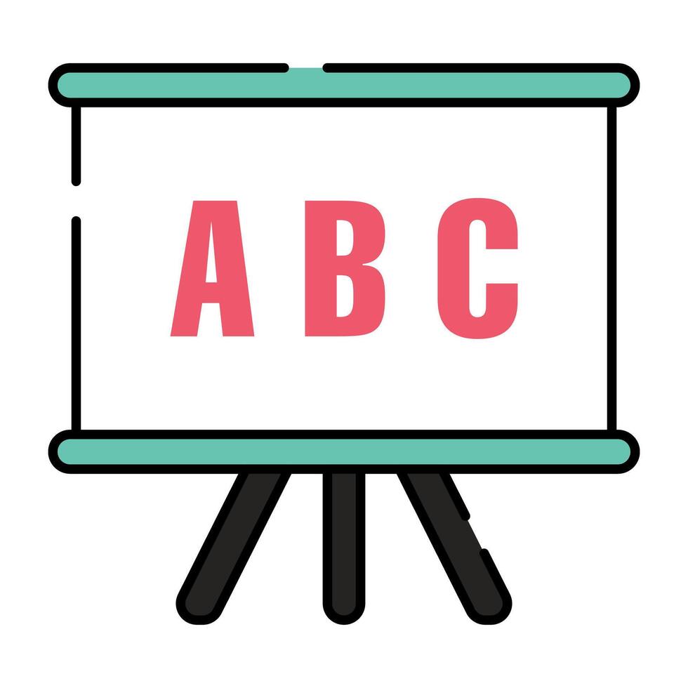 A creative design icon of abc learning vector