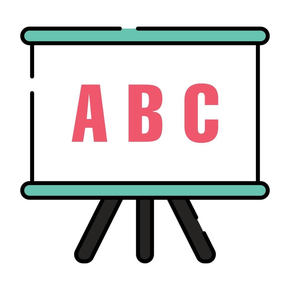 un icono de diseño creativo de aprendizaje abc vector