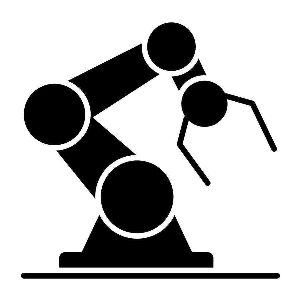 Vector design icon of robotic arm