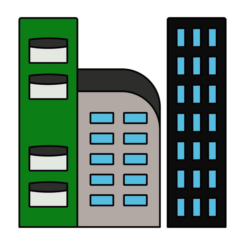 A unique design icon of city architecture vector