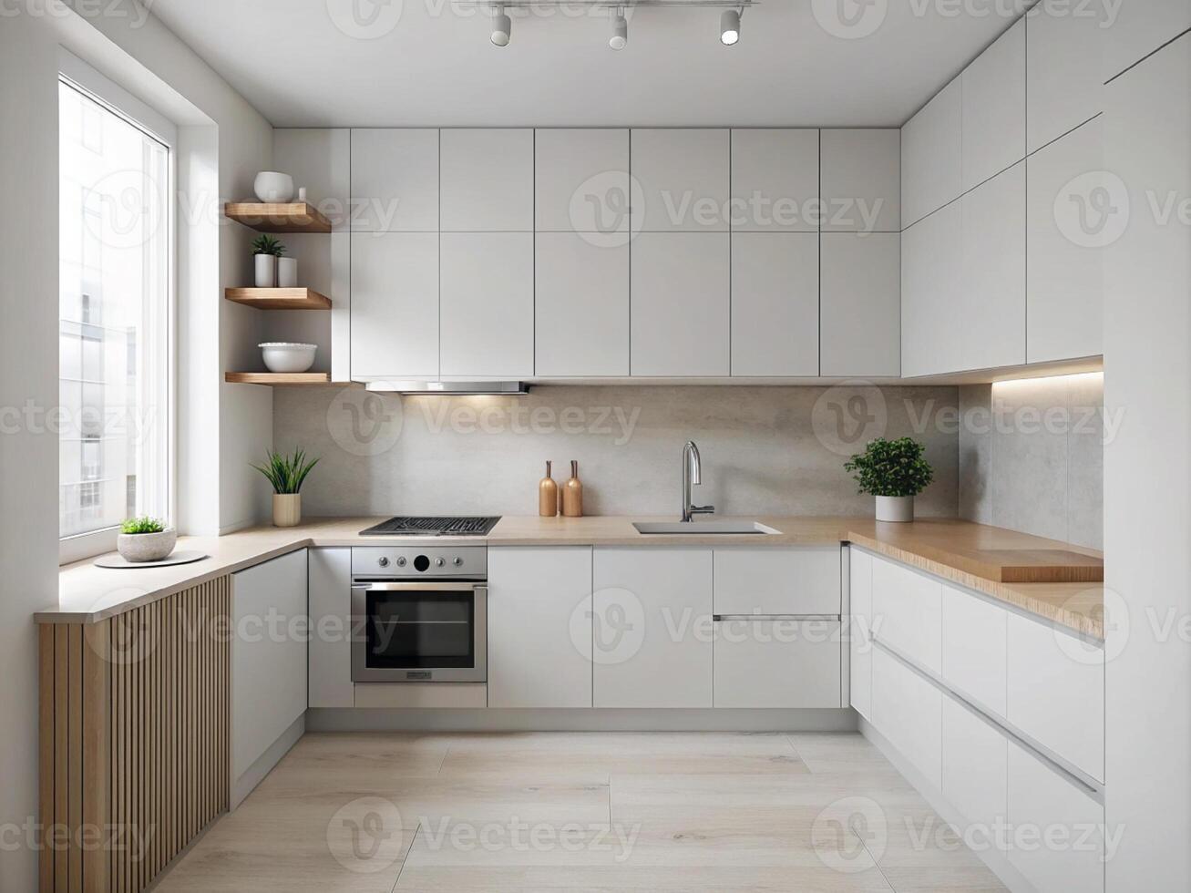 AI generated Kitchen style minimalist photo