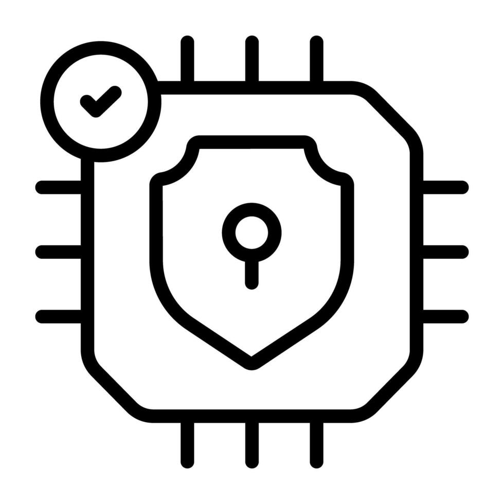 Perfecto diseño icono de seguro chip vector