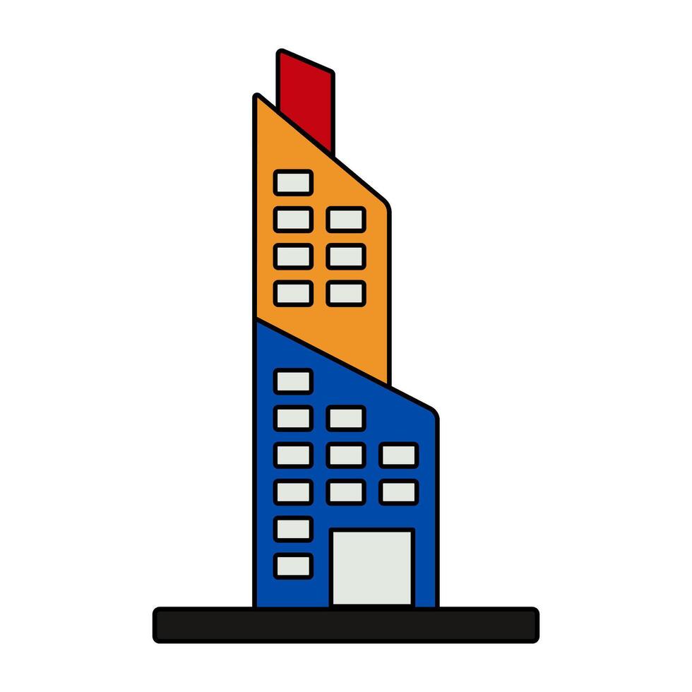 A unique design icon of city building vector