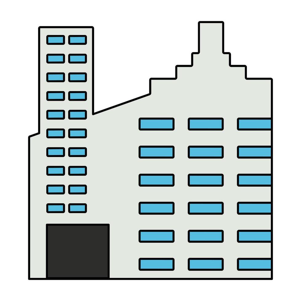 A unique design icon of city building vector