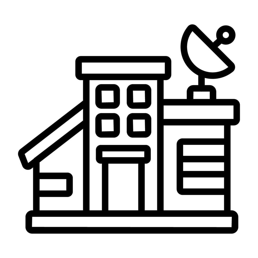 A beautiful design icon of satellite building vector