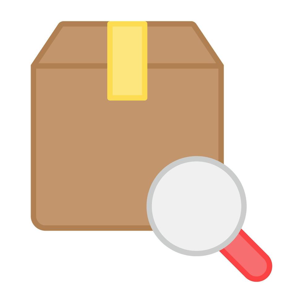 caja de cartón debajo aumentador vaso, plano diseño de buscar paquete o empaquetar vector