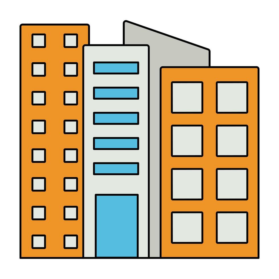 A unique design icon of skyscraper vector