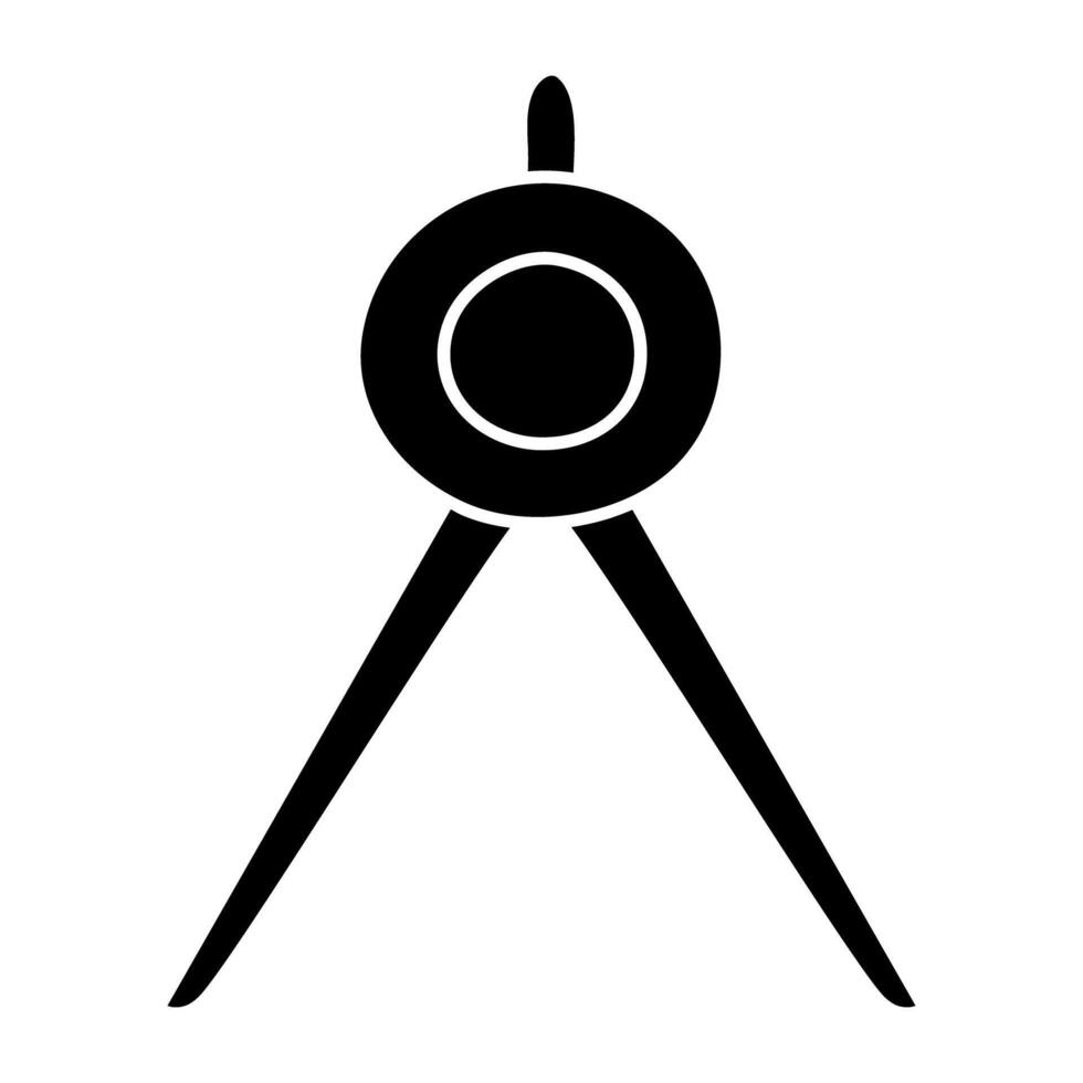 An icon design of drawing compass vector