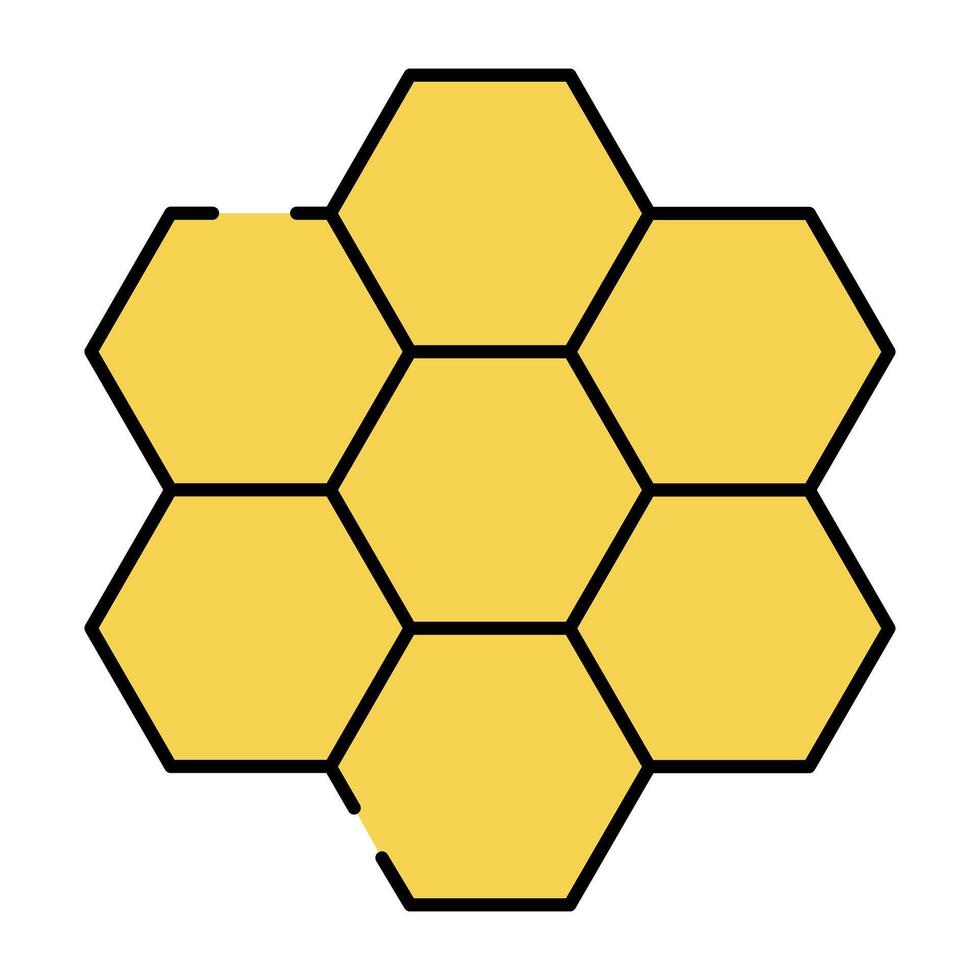 A flat design icon of honey formula vector