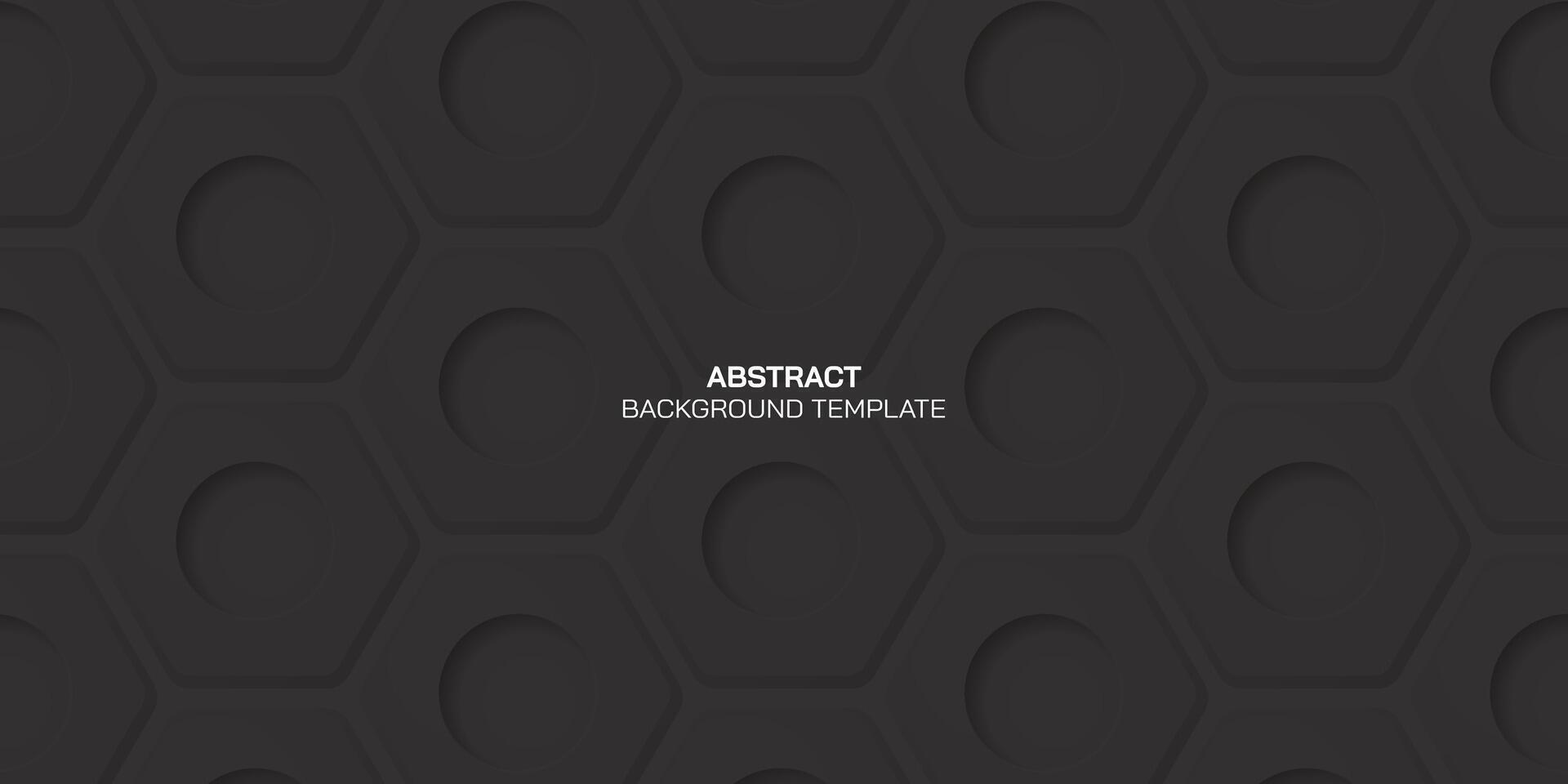 Abstract matt black embossed hexagon paper cut style vector illustration background. Black honeycomb pattern background.