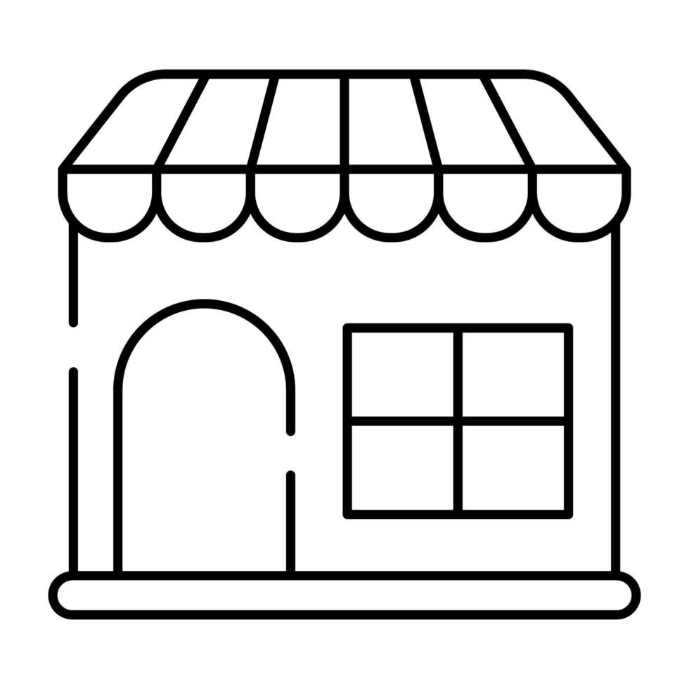 A unique design icon of store building vector