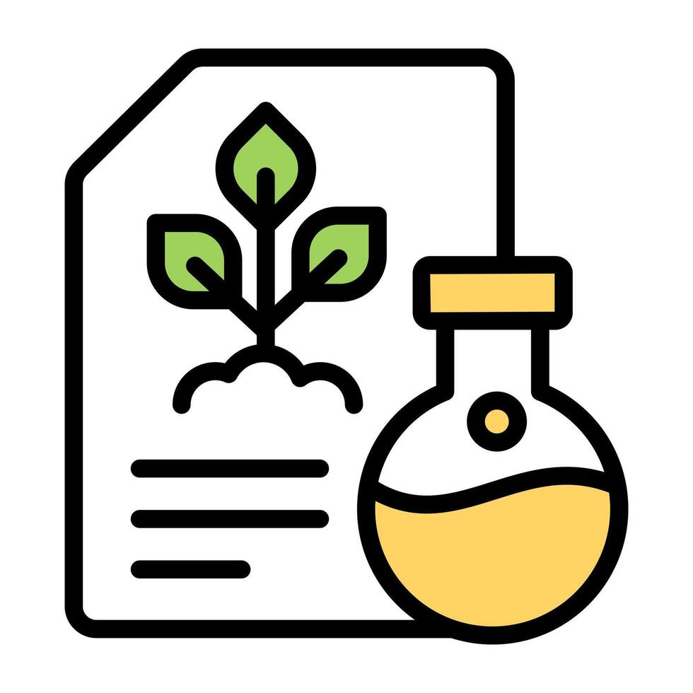 A flat design icon of experiment vector
