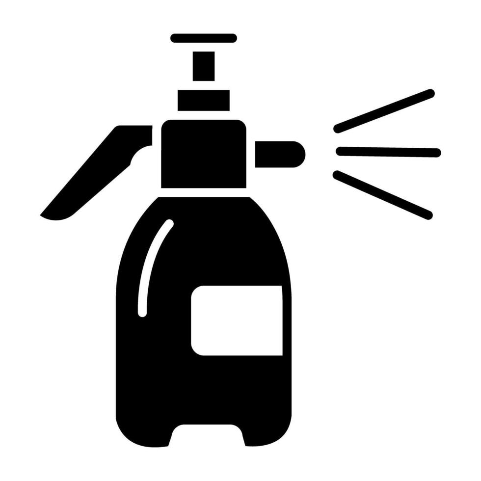 A fertilizer spray icon in solid design vector