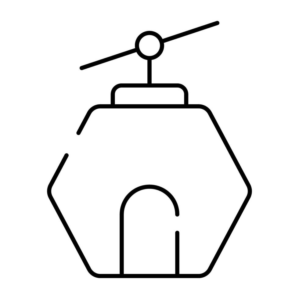 A trendy vector design of ski lift
