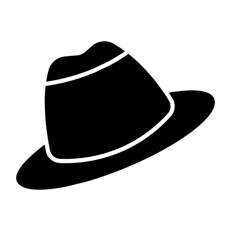 un único diseño icono de vaquero sombrero vector