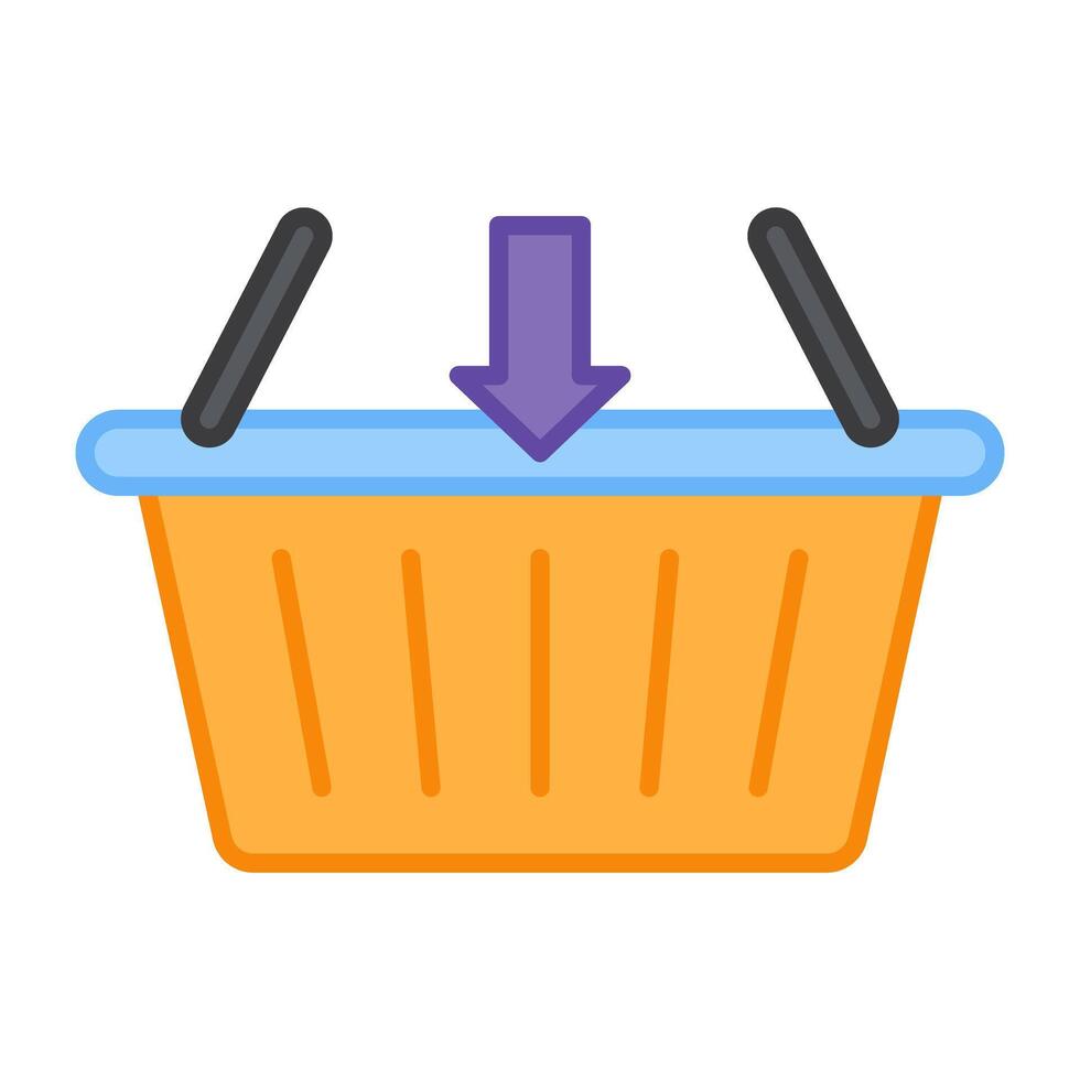 A unique design icon of add to basket vector