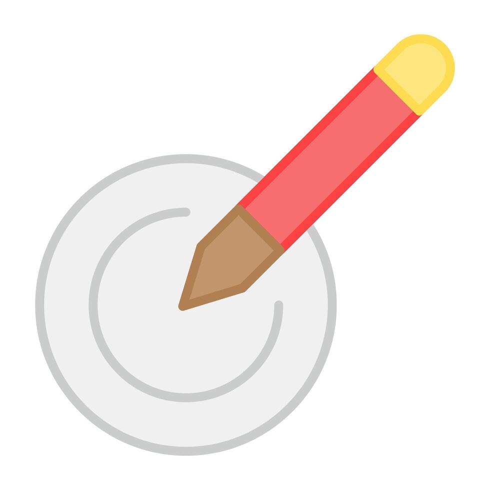 An editable design icon of draw circle vector