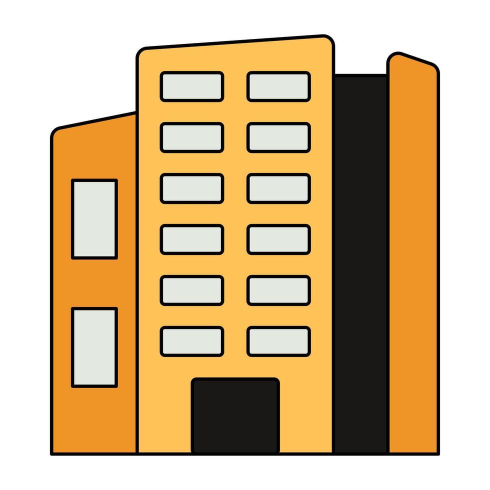 A unique design icon of city architecture vector