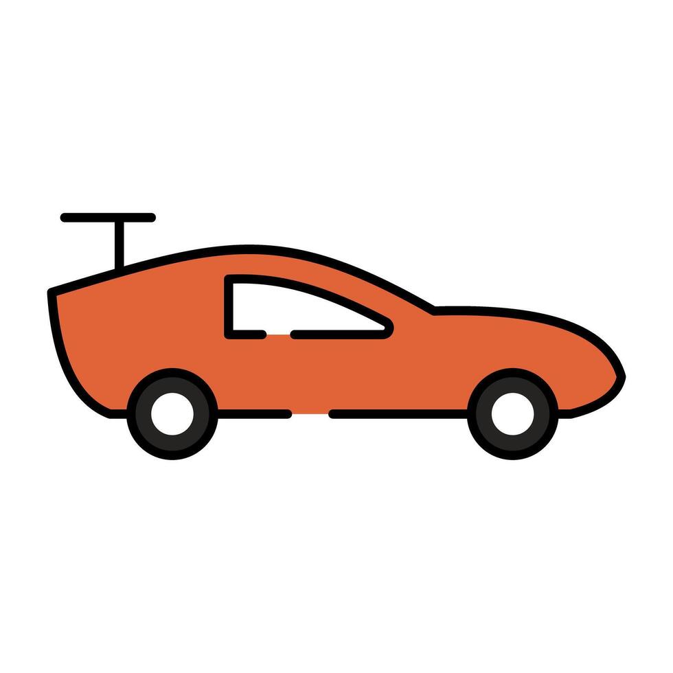 A private transport icon, flat design of modern car vector