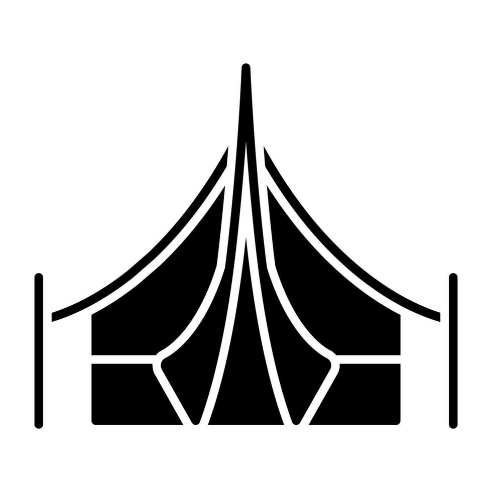 A temporary residence icon, solid desi vector