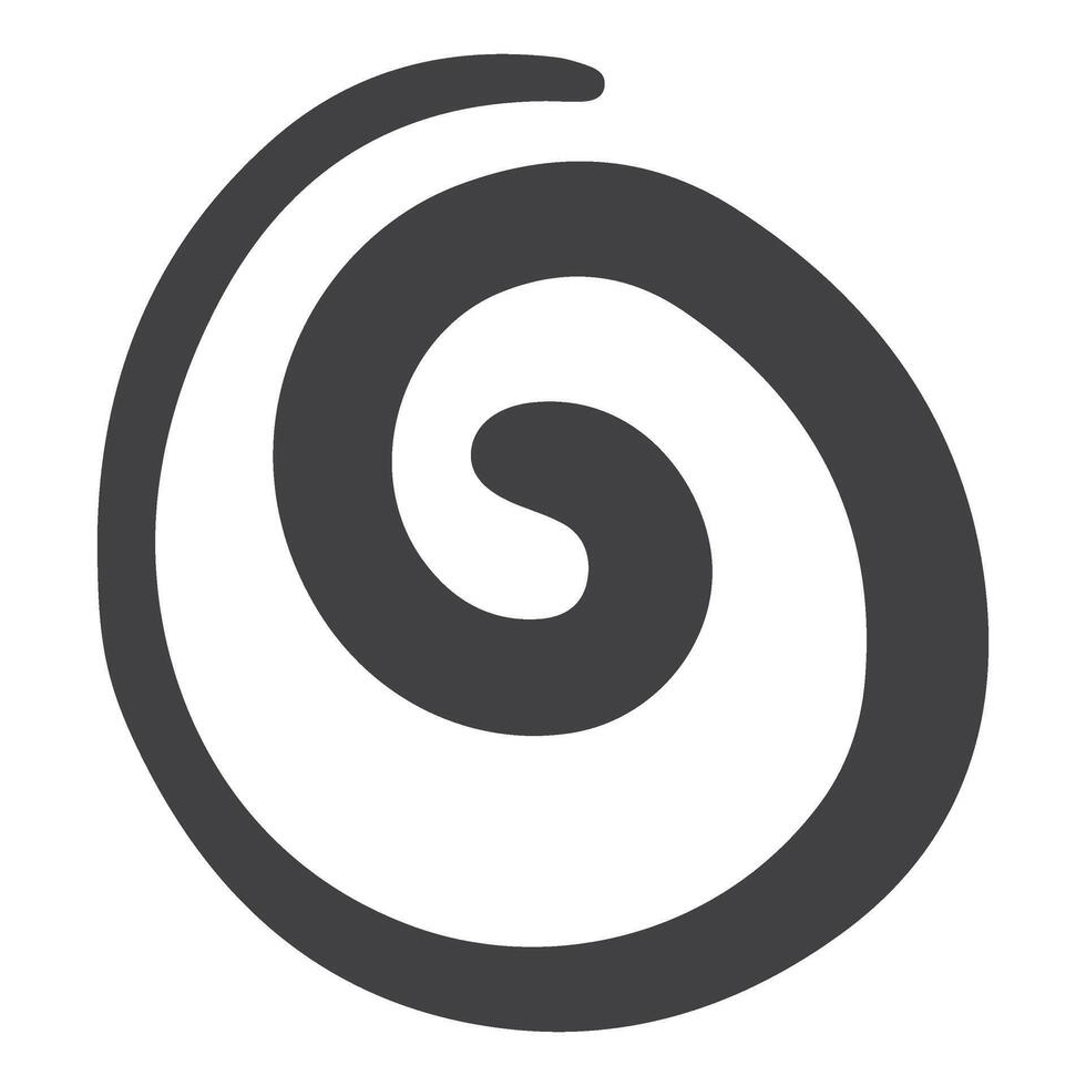 Hand drawn doodle spiral vector
