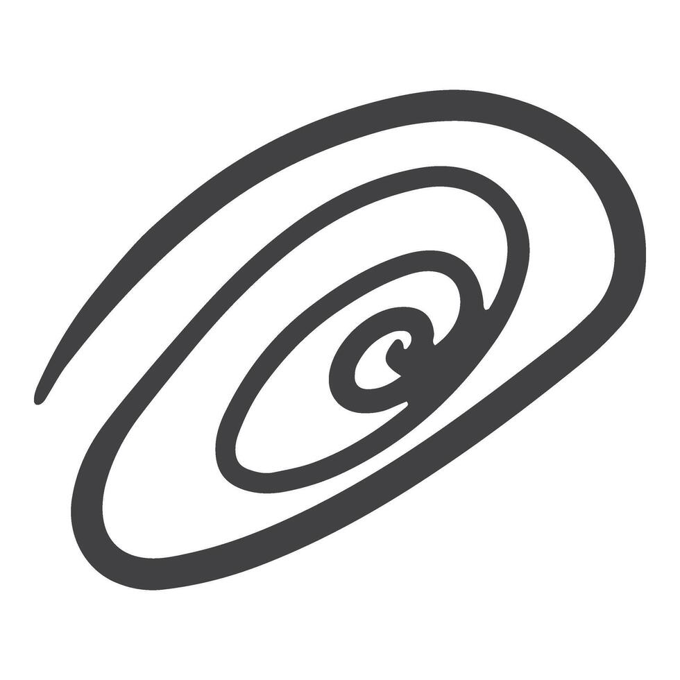 Hand drawn doodle spiral vector