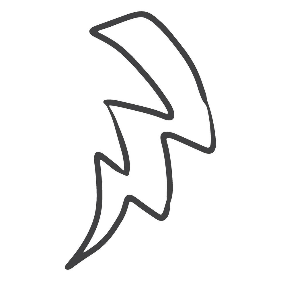 Hand drawn doodle thunder lighting vector