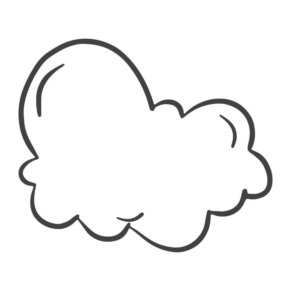 Handdrawn doodle cloud vector