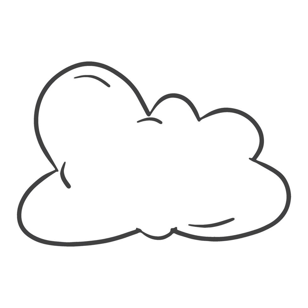 Handdrawn doodle cloud vector