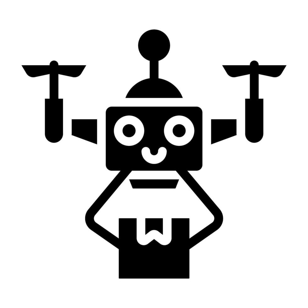 un icono diseño de robot entrega aislado en blanco antecedentes vector