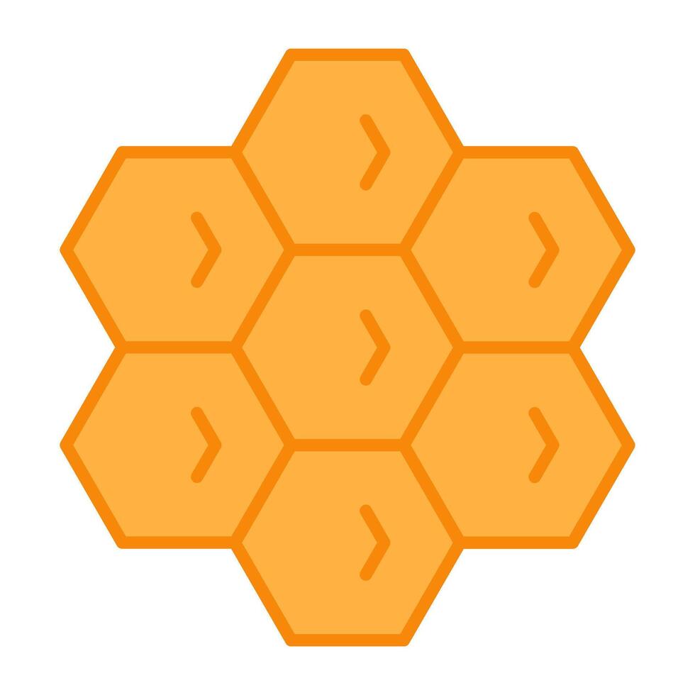A flat design icon of honey formula vector
