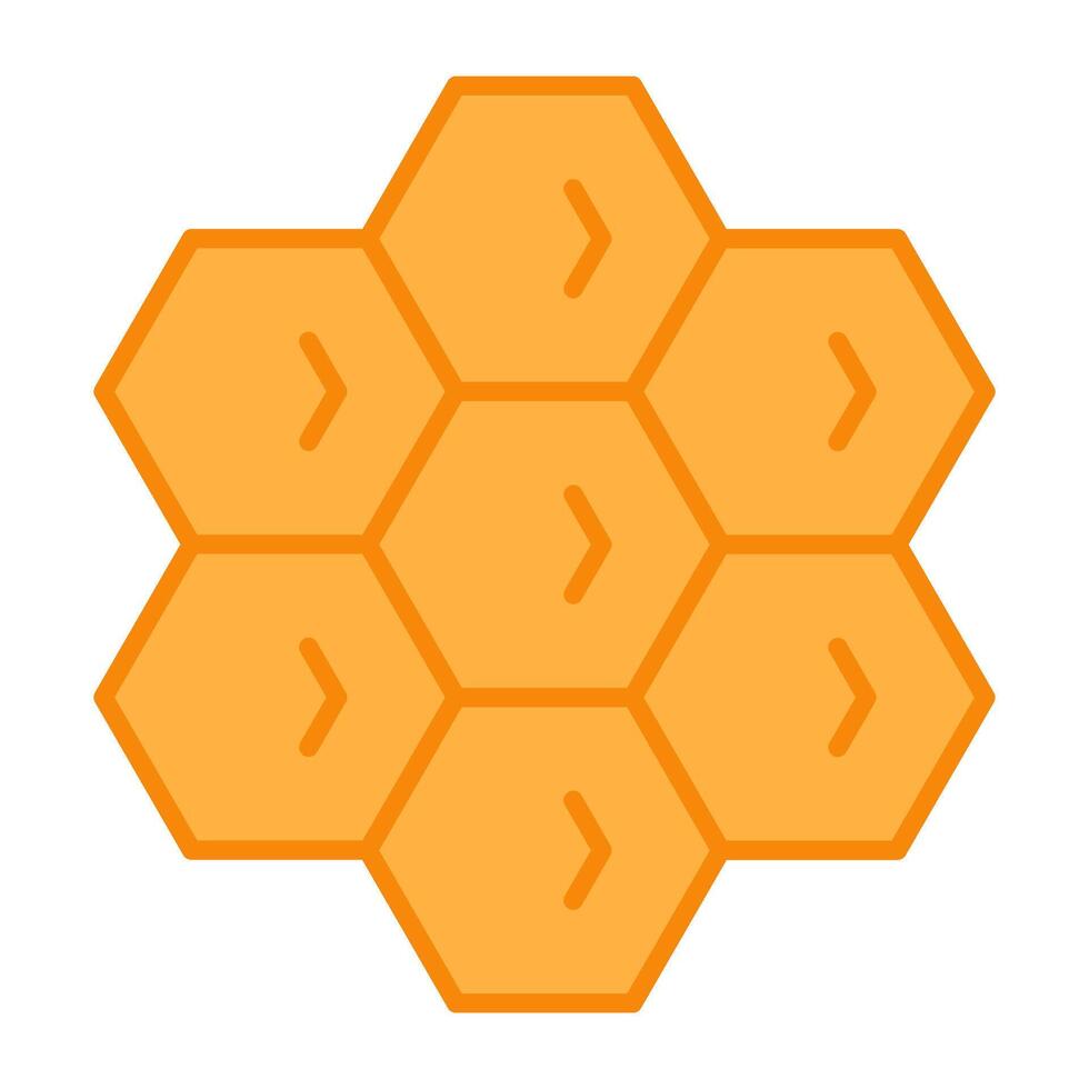 A flat design icon of honey formula vector