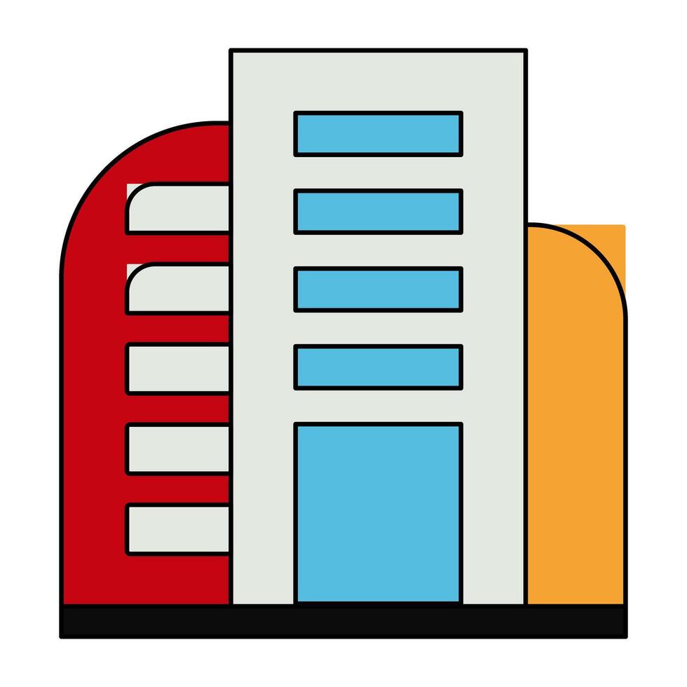 A unique design icon of city architecture vector