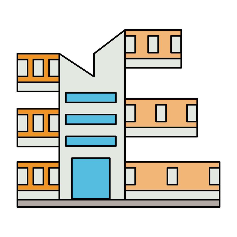 A unique design icon of city architecture vector