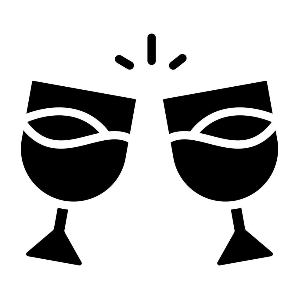 Editable design icon of cheers vector