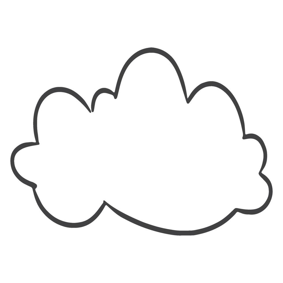 Handdrawn doodle cloud vector