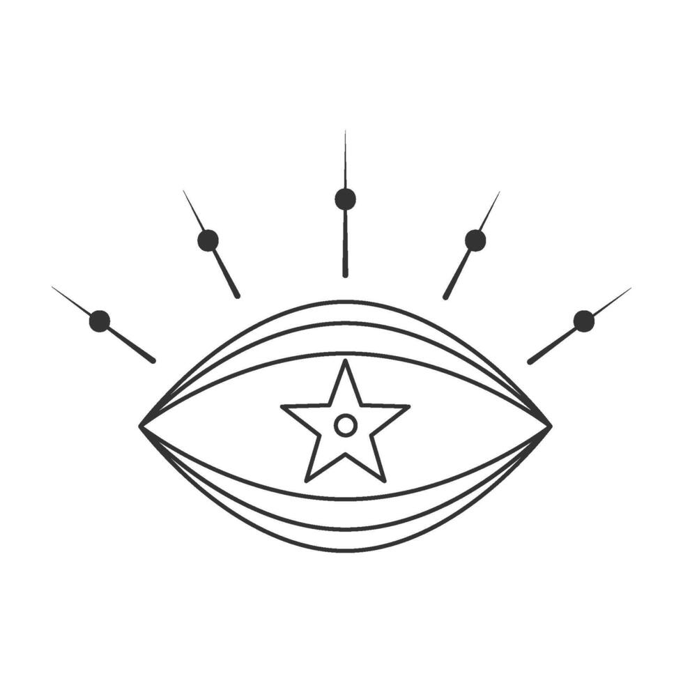 Mystical eyes line art vector