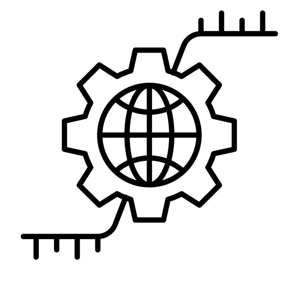 A creative design icon of global setting vector