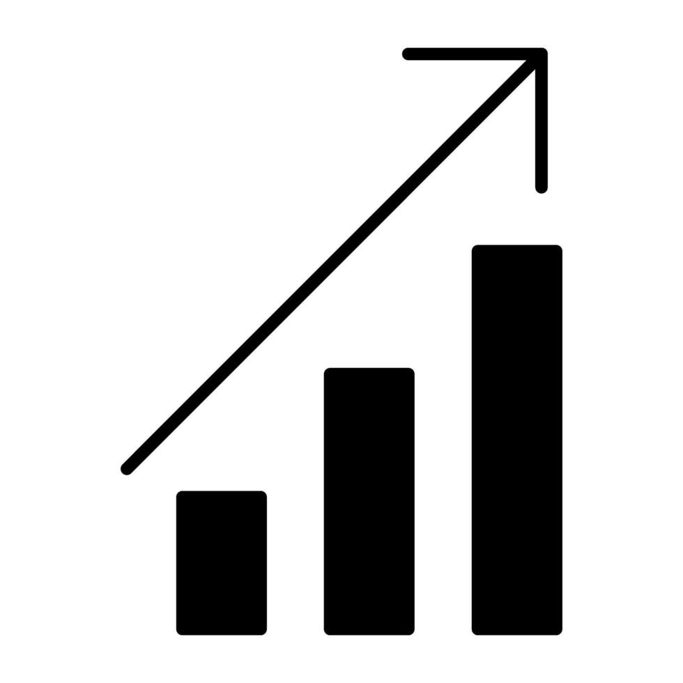 Modern design icon of growth chart vector