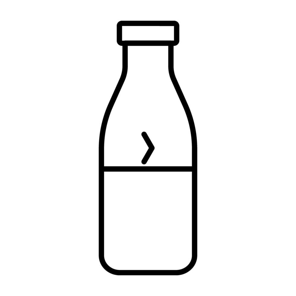 un único diseño icono de agua botella vector