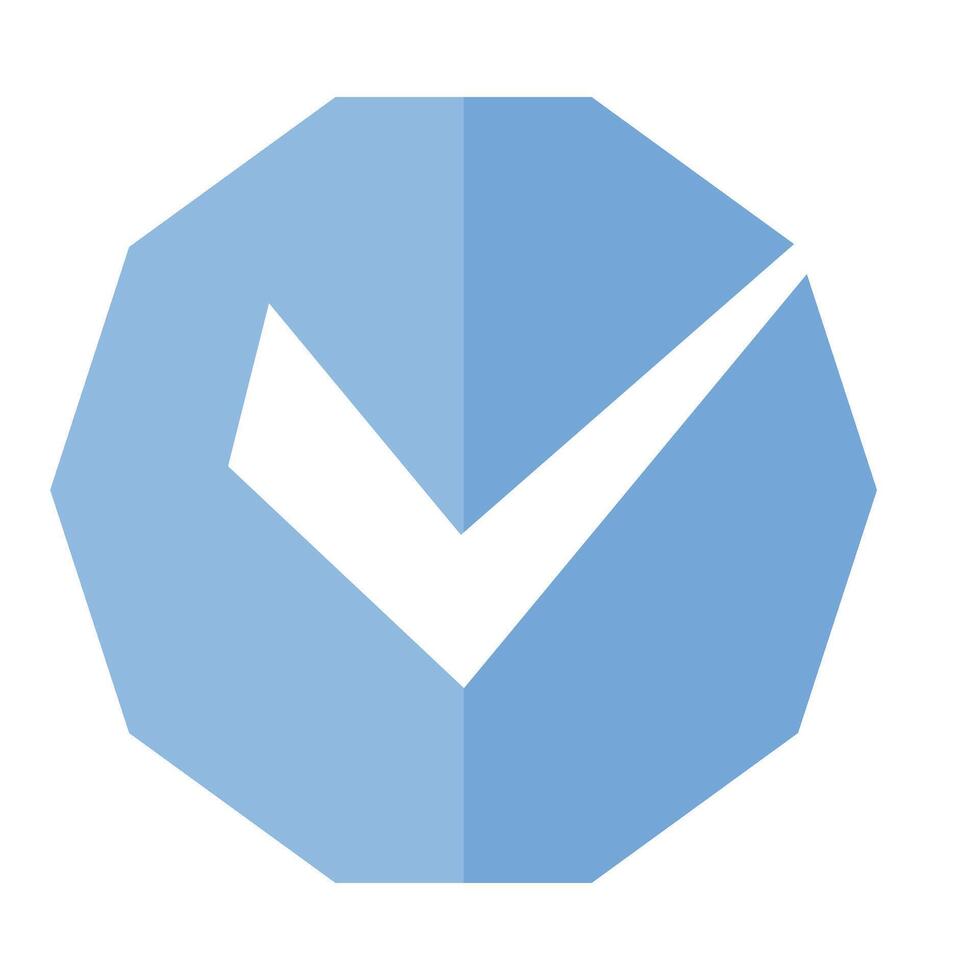 Premium Blue Check Mark Sign Vector, Verification mark vector