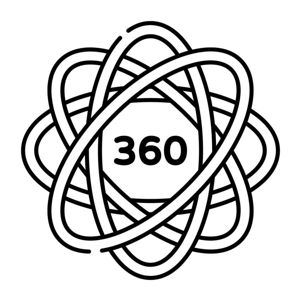 An icon design of 360 degree axis vector